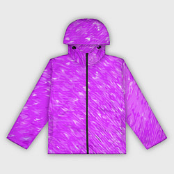 Ветровка с капюшоном женская Фиолетово-белые мазки, цвет: 3D-черный