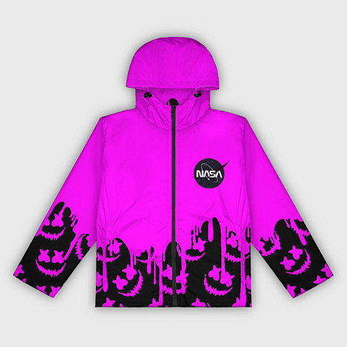 Женская ветровка Marshmello neon nasa / 3D-Черный – фото 1