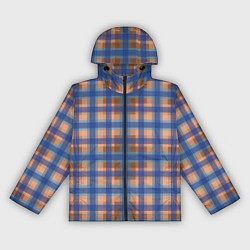 Ветровка с капюшоном женская Клетка в клетку, цвет: 3D-черный