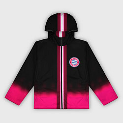 Ветровка с капюшоном женская Бавария Мюнхен текстура, цвет: 3D-черный