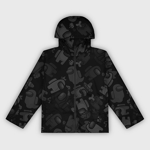 Женская ветровка Among us персонажи на черном / 3D-Черный – фото 1