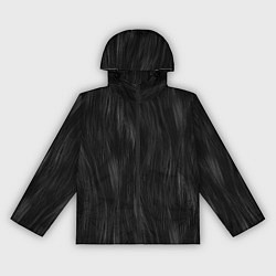 Ветровка с капюшоном женская Мех чёрной кошки, цвет: 3D-черный