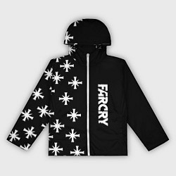 Ветровка с капюшоном женская Farcry текстура знаки, цвет: 3D-белый