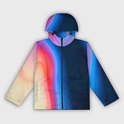 Ветровка с капюшоном женская Неоновый градиент разводы, цвет: 3D-черный