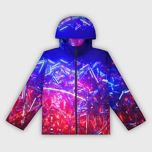 Женская ветровка Неоновая геометрическая абстракция / 3D-Черный – фото 1