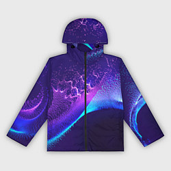 Ветровка с капюшоном женская Неоновые краски всплеск, цвет: 3D-черный