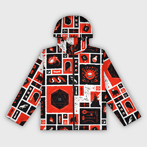 Женская ветровка Dungeons and dragons pattern / 3D-Черный – фото 1