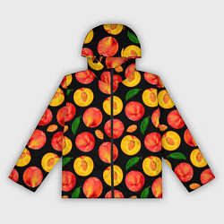 Ветровка с капюшоном женская Персиковый паттерн, цвет: 3D-черный