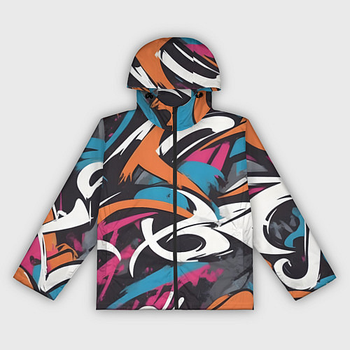 Женская ветровка Граффити абстракция / 3D-Черный – фото 1