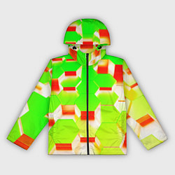 Ветровка с капюшоном женская Кислотные соты, цвет: 3D-черный