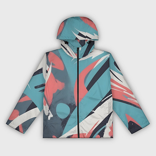 Женская ветровка Граффити в пастельных тонах абстракция / 3D-Черный – фото 1