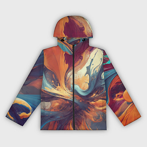 Женская ветровка Акриловая абстракция в стиле Vallejo / 3D-Черный – фото 1