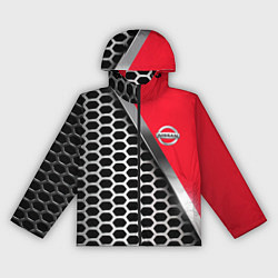 Ветровка с капюшоном женская Nissan metalic auto, цвет: 3D-черный