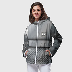 Ветровка с капюшоном женская Honda metal, цвет: 3D-белый — фото 2