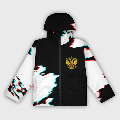 Женская ветровка Герб глитч краски / 3D-Черный – фото 1