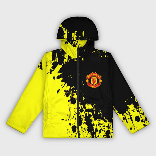 Женская ветровка Манчестер Юнайтед краски / 3D-Черный – фото 1