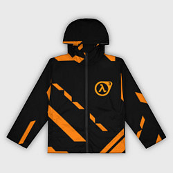 Ветровка с капюшоном женская Half life geometry orange, цвет: 3D-черный