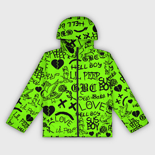 Женская ветровка Lil Peep кислотный паттерн / 3D-Черный – фото 1