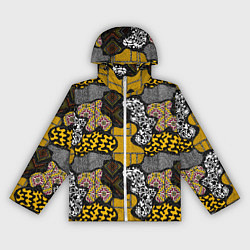 Ветровка с капюшоном женская Этнический паттерн, цвет: 3D-белый