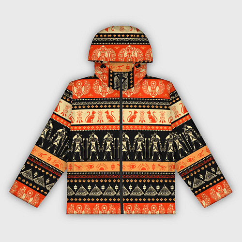 Женская ветровка Египетский паттерн / 3D-Черный – фото 1