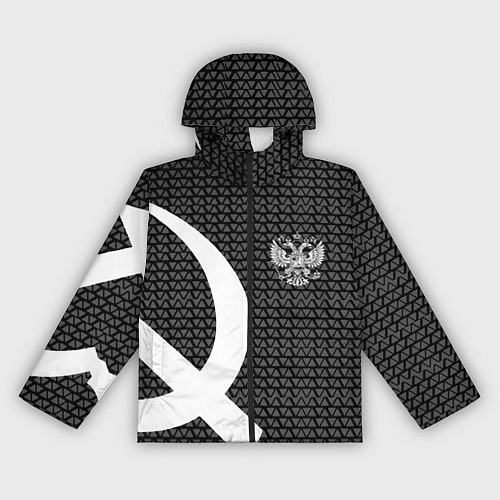 Женская ветровка Герб РФ паттерн стиль ссср / 3D-Черный – фото 1