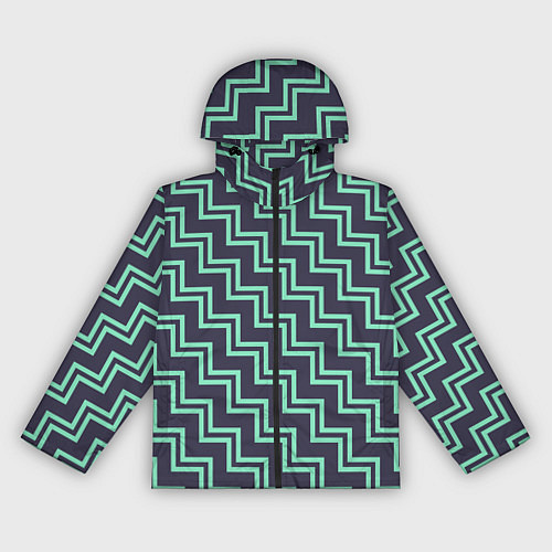 Женская ветровка Мятные зигзаги / 3D-Черный – фото 1
