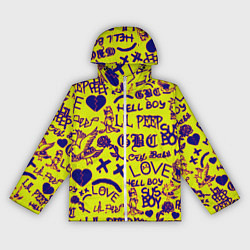 Ветровка с капюшоном женская Lil peep rap pattern, цвет: 3D-белый
