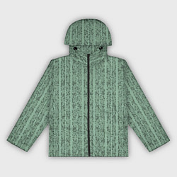 Ветровка с капюшоном женская Холодный зелёный полосы с мелкими крапинками, цвет: 3D-черный