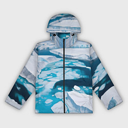 Ветровка с капюшоном женская Арктический лед, цвет: 3D-черный