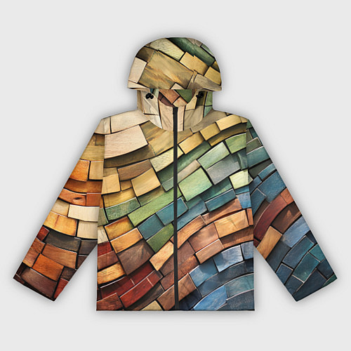 Женская ветровка Волнистая мозаика / 3D-Черный – фото 1