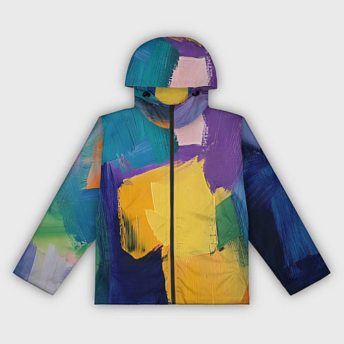 Женская ветровка Мазки красок / 3D-Черный – фото 1