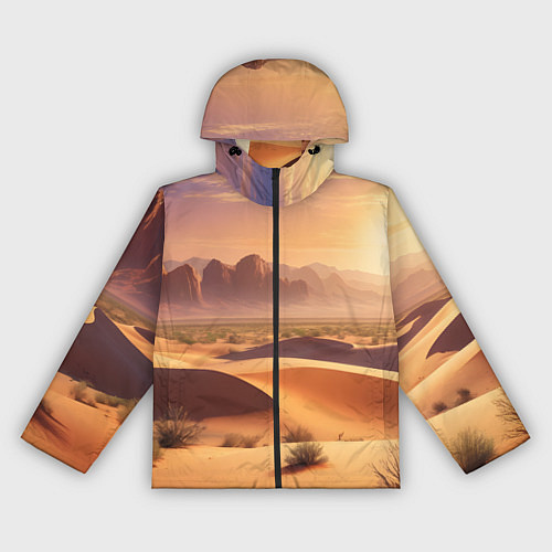 Женская ветровка Закат в жаркой пустыне / 3D-Черный – фото 1
