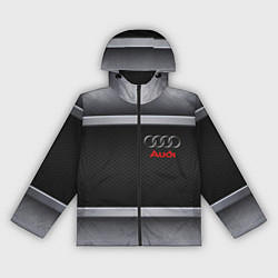 Ветровка с капюшоном женская Audi metal texture, цвет: 3D-черный