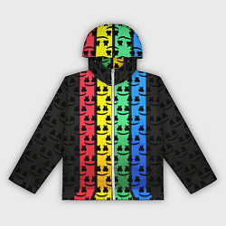 Ветровка с капюшоном женская Marshmello neon music dj, цвет: 3D-белый