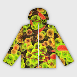 Ветровка с капюшоном женская Вирусы текстура, цвет: 3D-белый