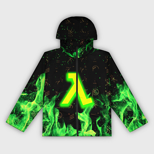 Женская ветровка Half life огонь зеленый / 3D-Черный – фото 1