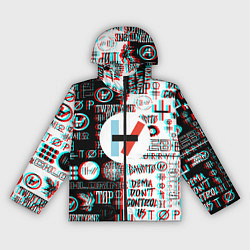 Ветровка с капюшоном женская Twenty one pilots glitch pattern, цвет: 3D-черный