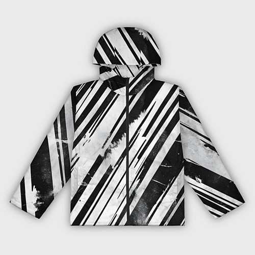 Женская ветровка Платиновые и черные полосы / 3D-Черный – фото 1