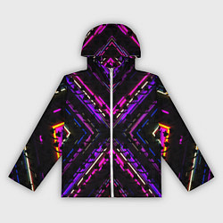 Ветровка с капюшоном женская Marshmello geometry neon, цвет: 3D-белый