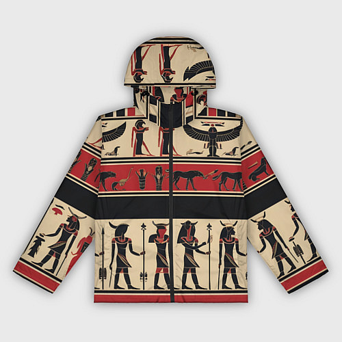 Женская ветровка Египетский орнамент / 3D-Черный – фото 1