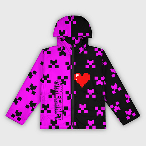 Женская ветровка Minecraft love game / 3D-Черный – фото 1
