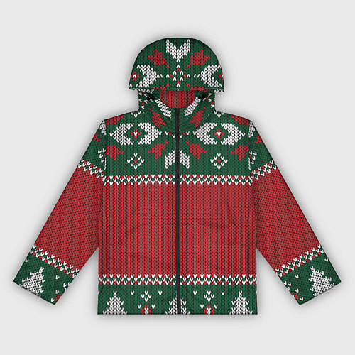 Женская ветровка Knitted Christmas Pattern / 3D-Черный – фото 1