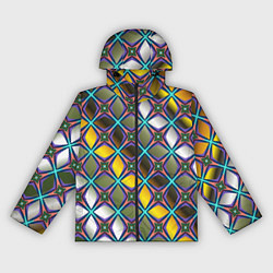 Ветровка с капюшоном женская Марокканская вязь, цвет: 3D-черный