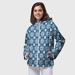 Ветровка с капюшоном женская Гжельская вуаль, цвет: 3D-белый — фото 2