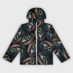 Ветровка с капюшоном женская Субстанция глаза в глазу, цвет: 3D-белый