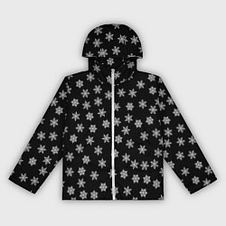 Ветровка с капюшоном женская Снежная ночь, цвет: 3D-белый