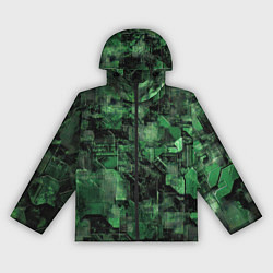 Ветровка с капюшоном женская Высокотехнологичный камуфляж, цвет: 3D-черный