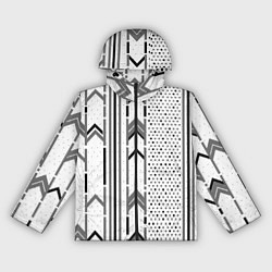 Ветровка с капюшоном женская Закулисье чёрно-белое, цвет: 3D-черный