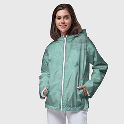 Ветровка с капюшоном женская Лагуна sea, цвет: 3D-белый — фото 2