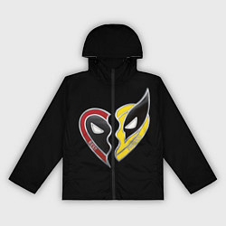 Ветровка с капюшоном женская Deadpool and Wolverine best friends, цвет: 3D-черный